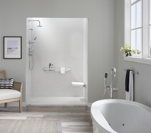A sleek new bathroom